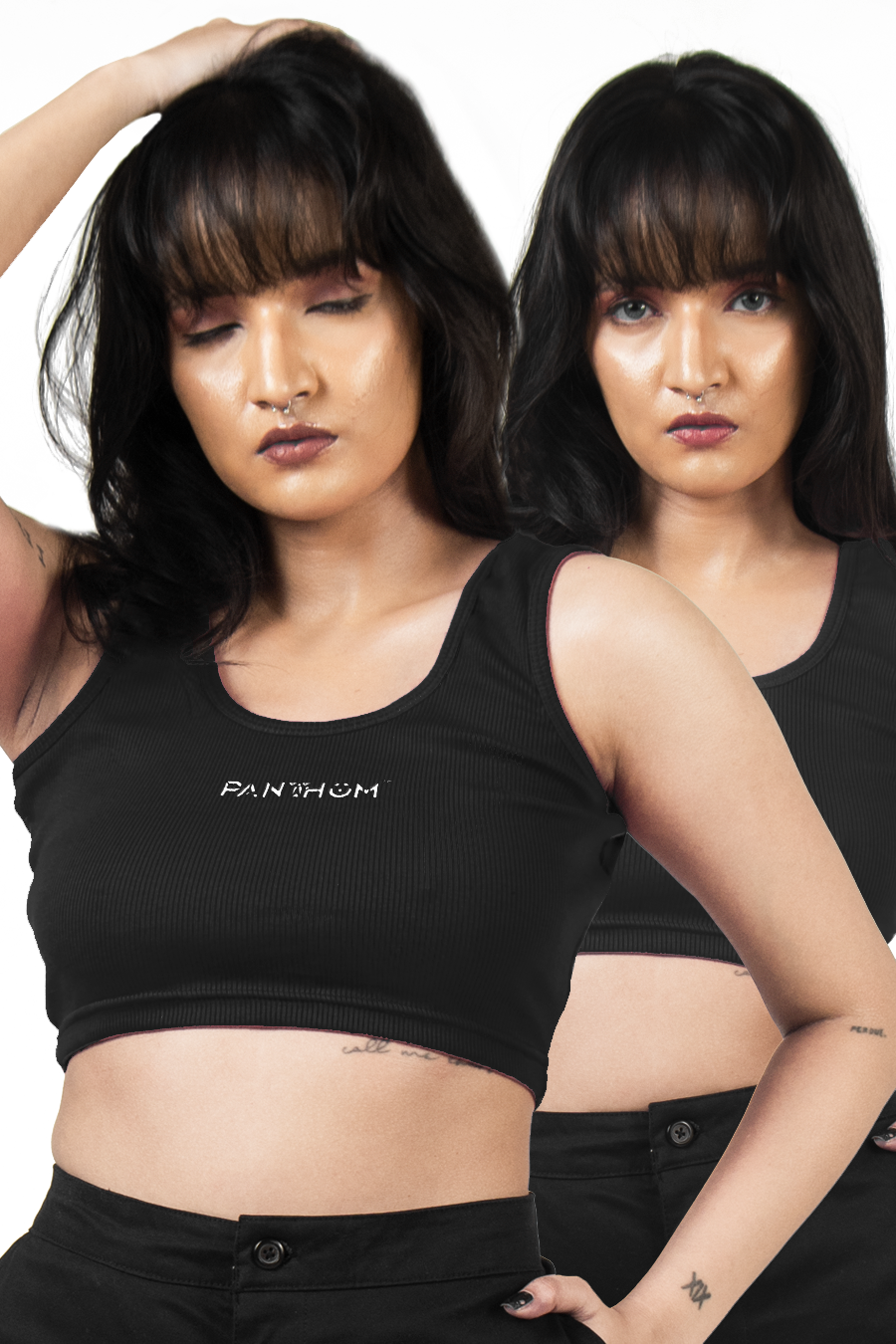 SEAMLESS ALLURE CROP TOP - BLACK