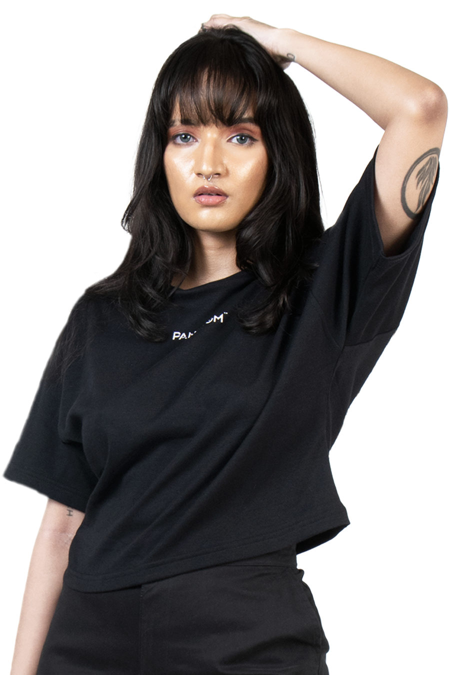 OPULENT CROP TEE - BLACK