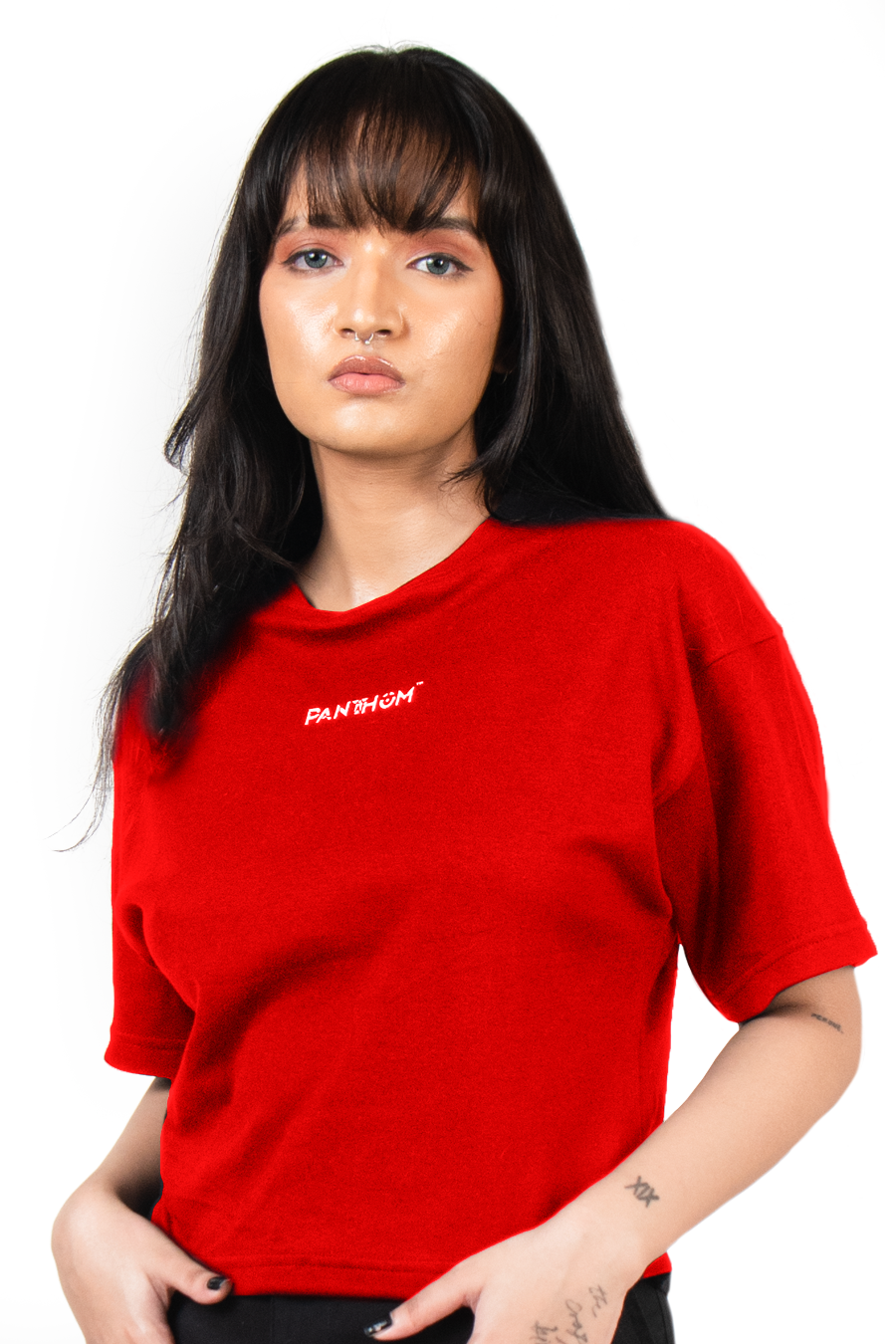 OPULENT CROP TEE - RED