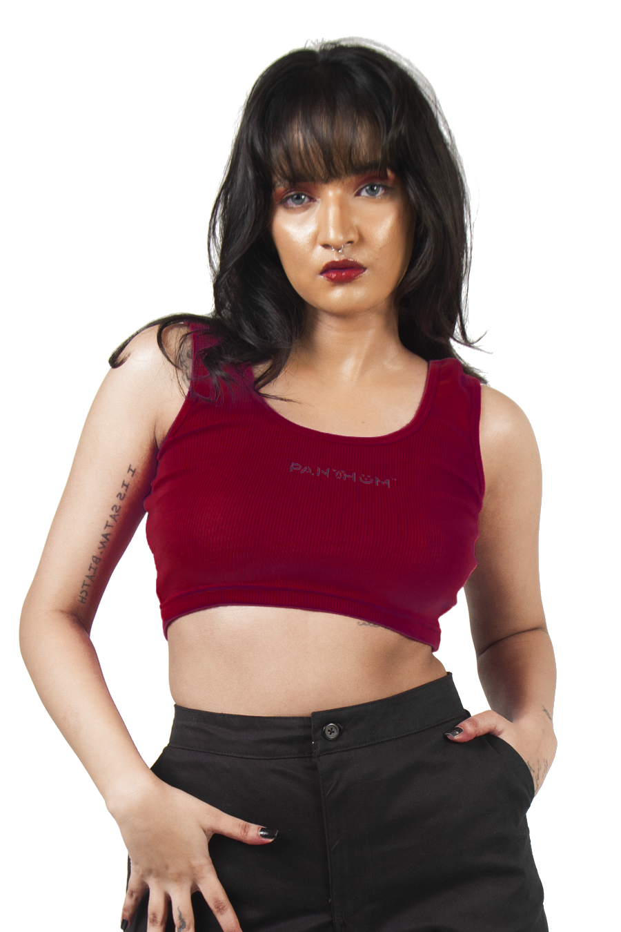 SEAMLESS ALLURE CROP TOP - MAROON