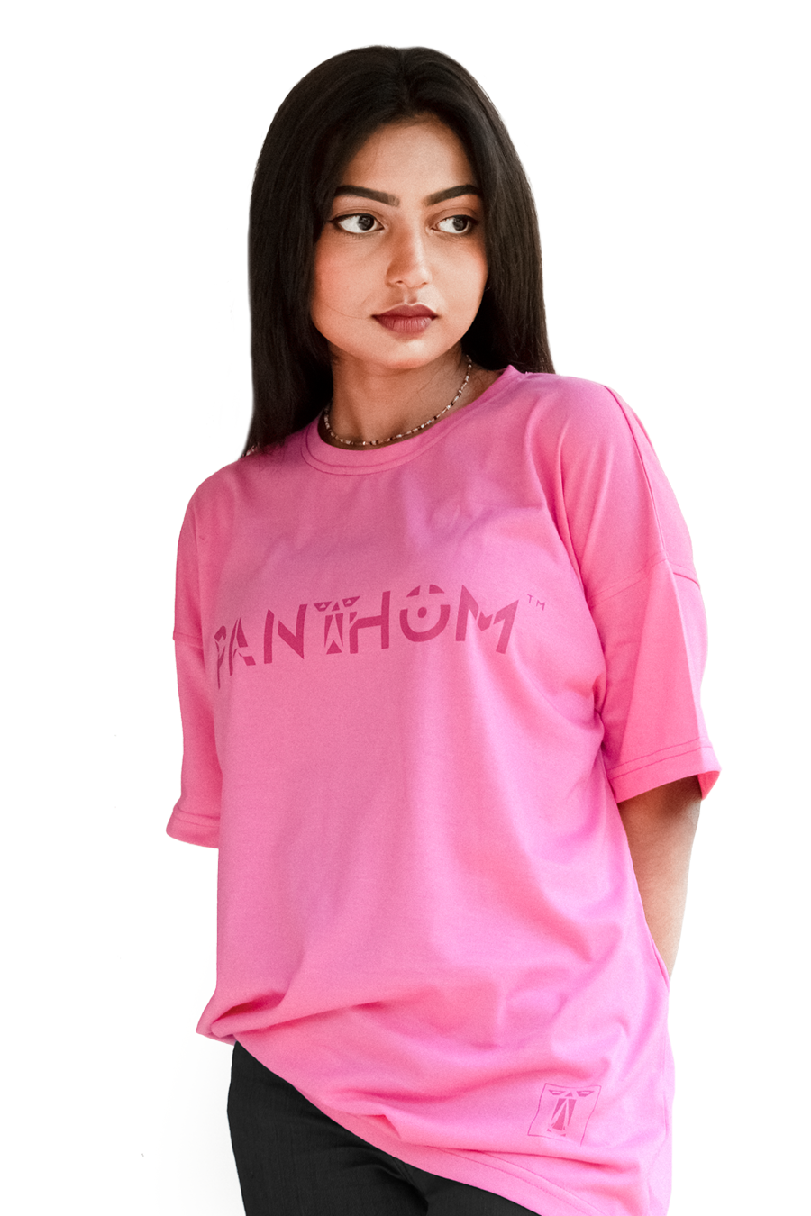 STAMPED OVERSIZE TEE - PINK