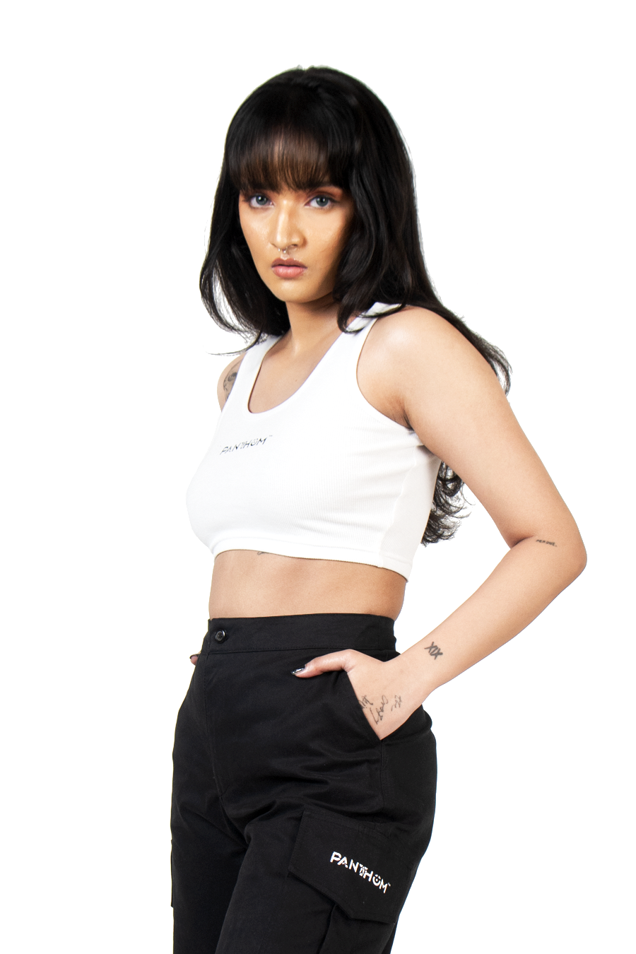 SEAMLESS ALLURE CROP TOP - WHITE