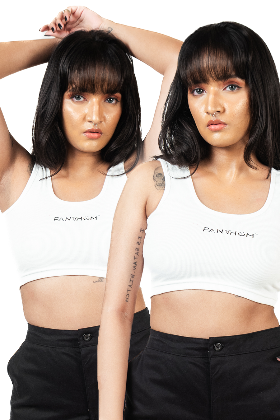 SEAMLESS ALLURE CROP TOP - WHITE